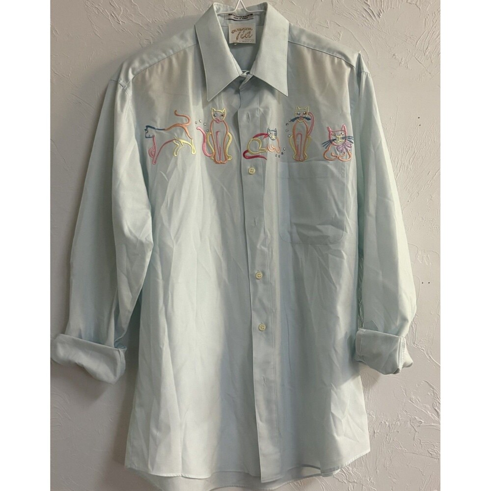 Vintage Tia Woman’s Button Up Cat Shirt. Size Xl
